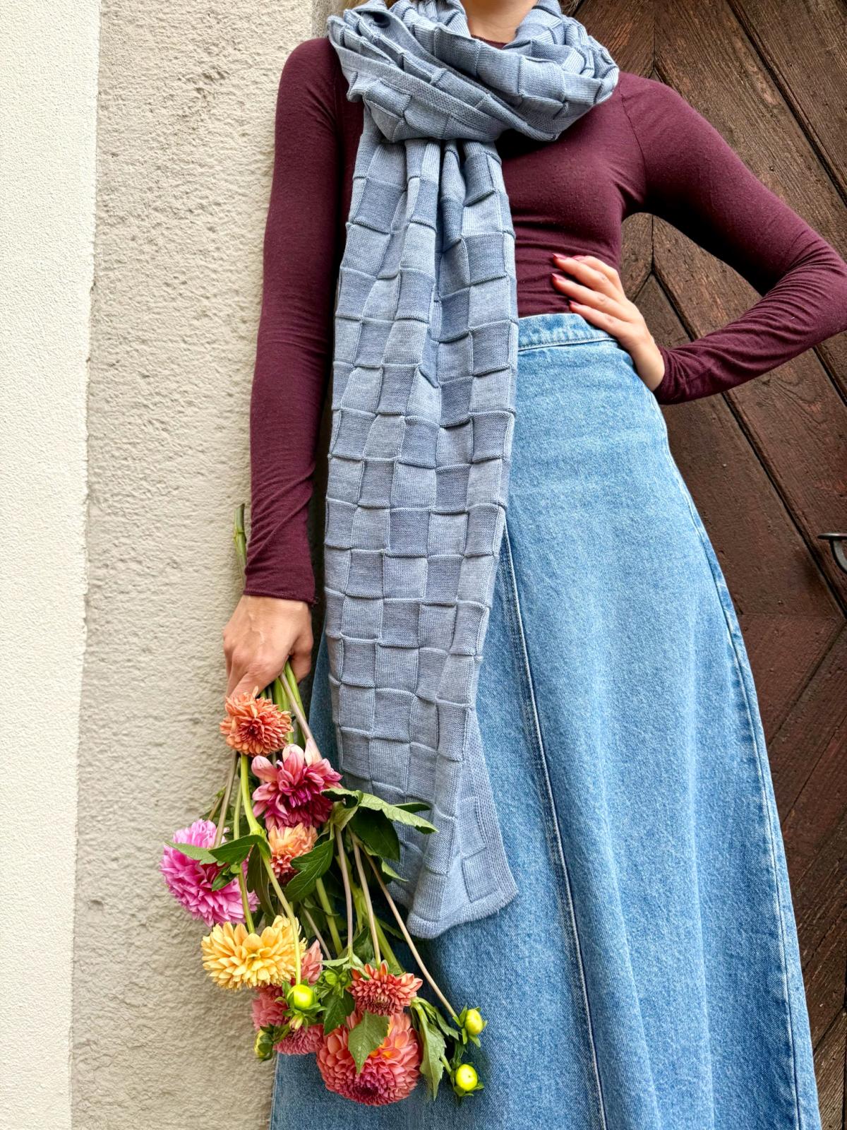 Karo taubenblau